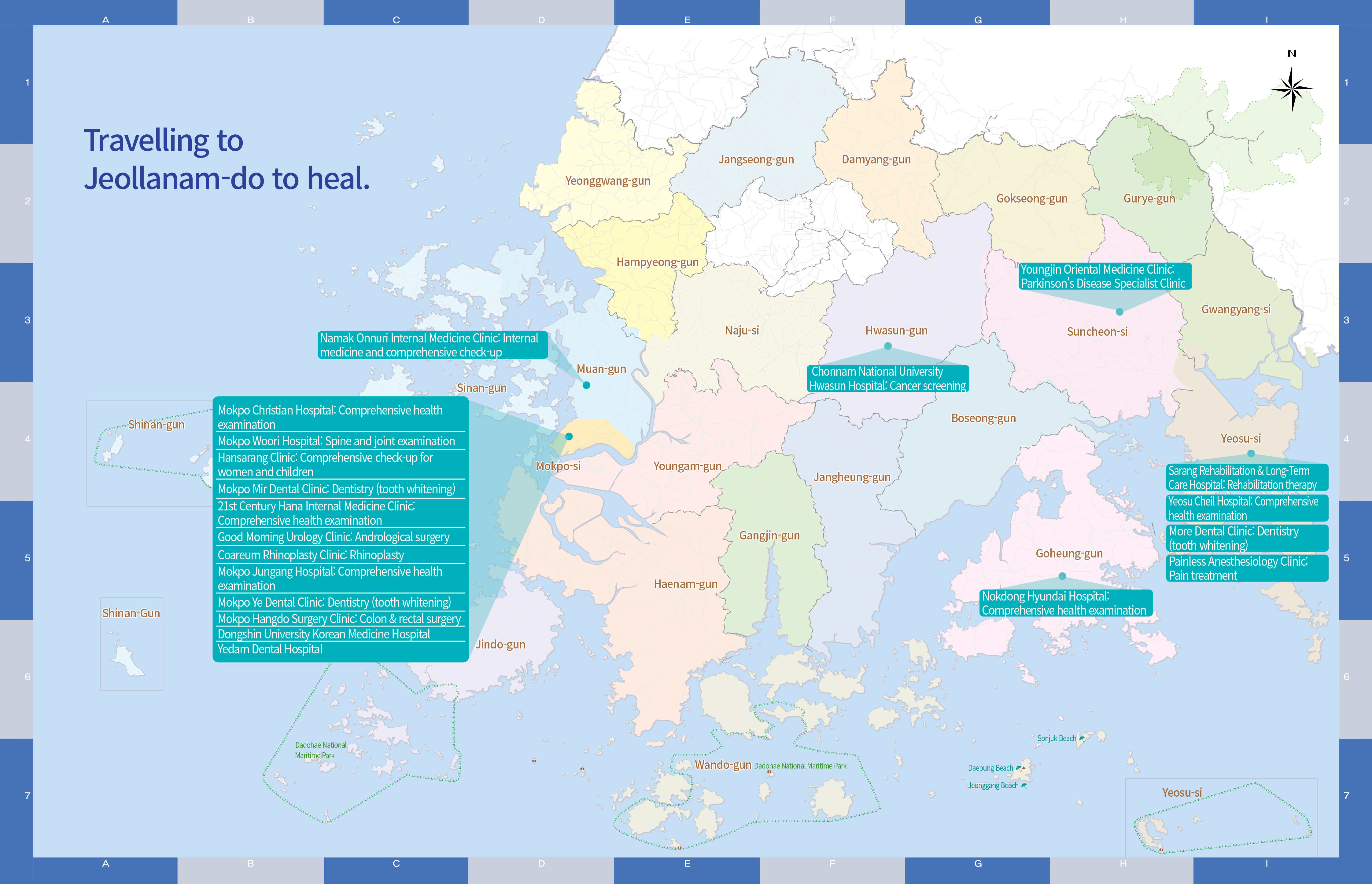 the map of medical institutions(following content reference)